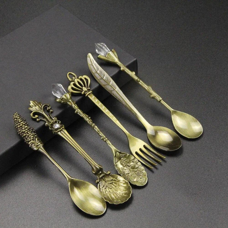 RegalLeaf - Udsmykket vintage teske-sæt til elegant servering