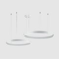 LumaArc – Justerbar LED-loftslampe med dobbelte hængende ringe til stilfuldt interiør