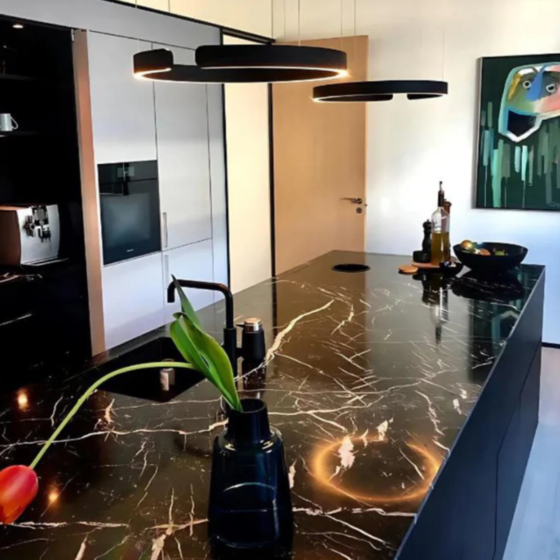 LumaArc – Justerbar LED-loftslampe med dobbelte hængende ringe til stilfuldt interiør