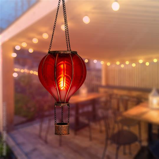 LumiGlow - Hængende sollanterne med flammeeffekt for en magisk udendørs stemning