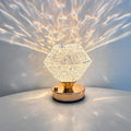 StarLuxe - Krystalbordlampe med fortryllende LED-stjerneprojektion