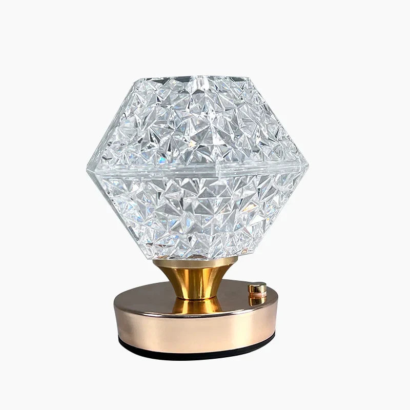 StarLuxe - Krystalbordlampe med fortryllende LED-stjerneprojektion