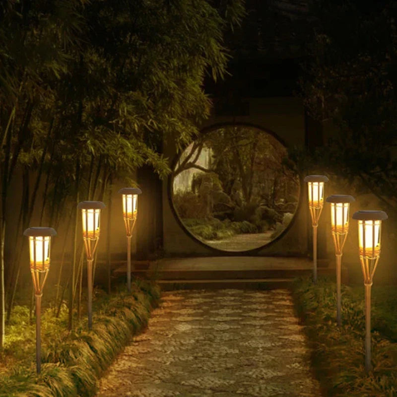 TorchGlow – Solcelledrevne Havelamper med Flammeeffekt LED