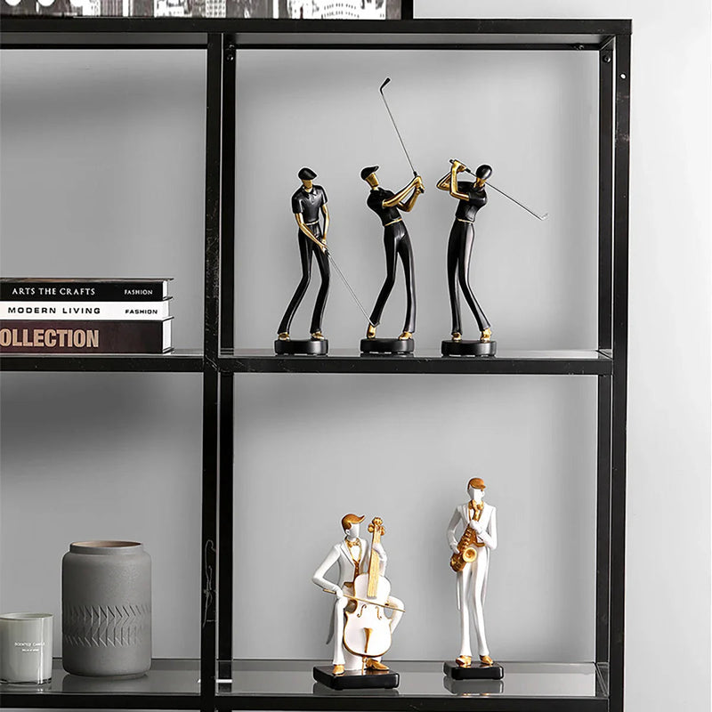 SwingForm – Enkel golfsving skulptur med bløde linjer og elegant spillerform
