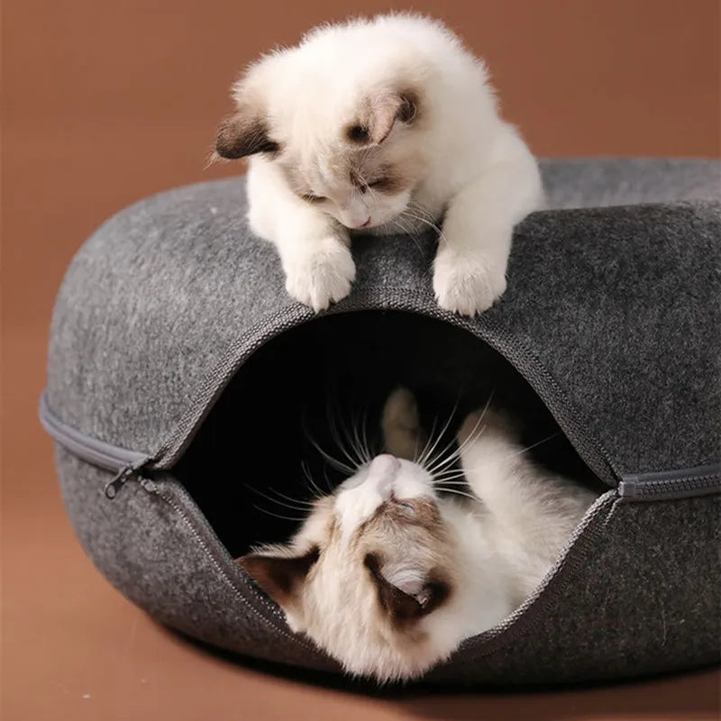 CozyCat – Sjov dobbeltlags kattetunnel til leg og komfort