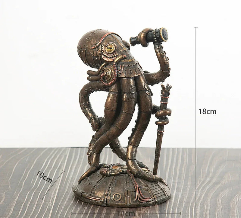 SteamMyst - Unik Steampunk Cthulhu blæksprutteskulptur til kunstneriske miljøer