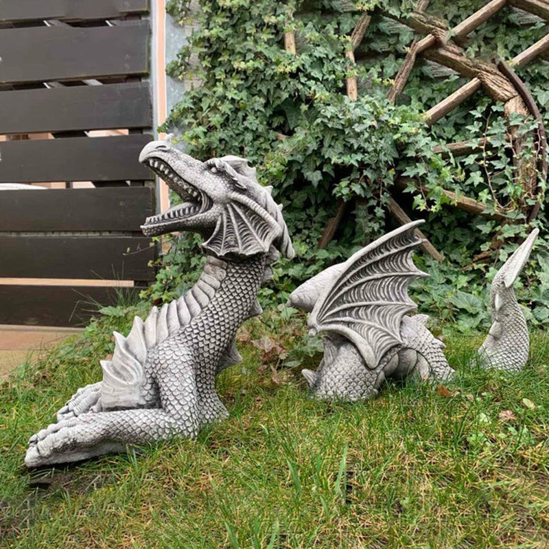 StormDragon - Mystisk Drageskulptur Til Fortryllende Udendørsrum