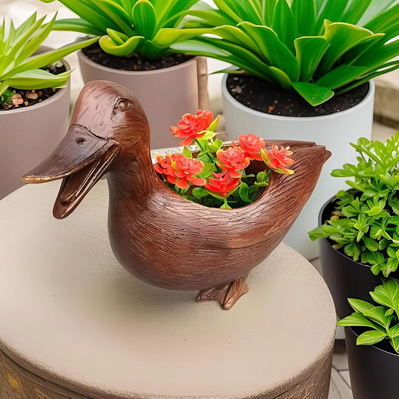 CharmingDuck - Håndlavet urtepotte med andedesign til små planter
