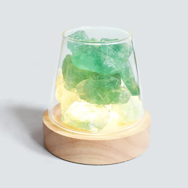 SaltAura – Himalaya salt natlampe med diffusor til æteriske olier og blødt omgivende lys