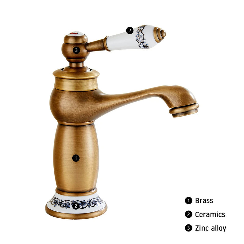 AntiqueFlow – Klassisk gulvmonteret vandhane med retrodesign og enkeltgrebskontrol