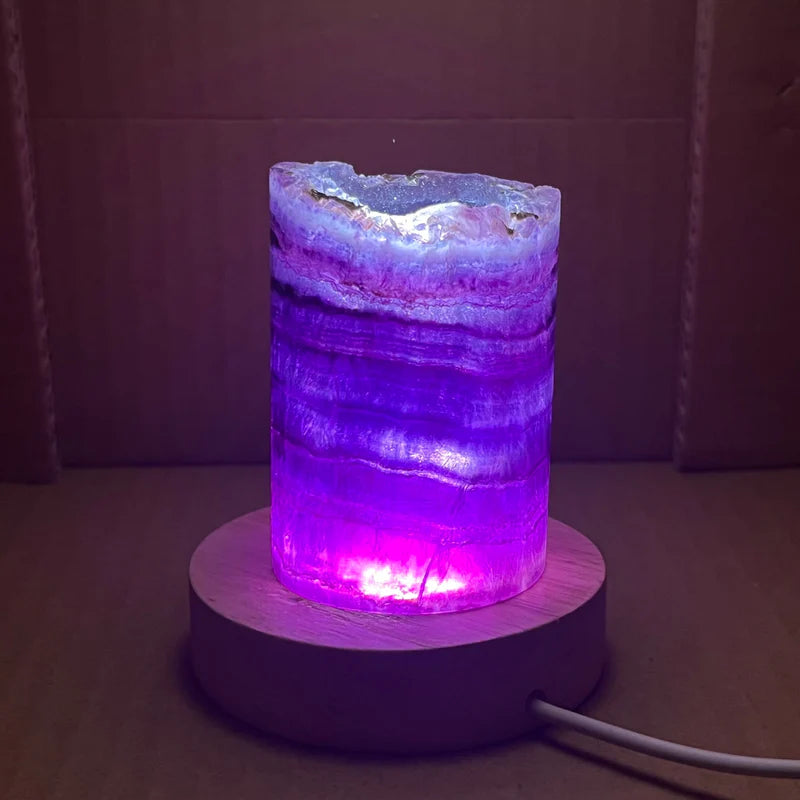 RainbowGlow – Fluorit bordlampe med fortryllende lyseffekter for en beroligende atmosfære