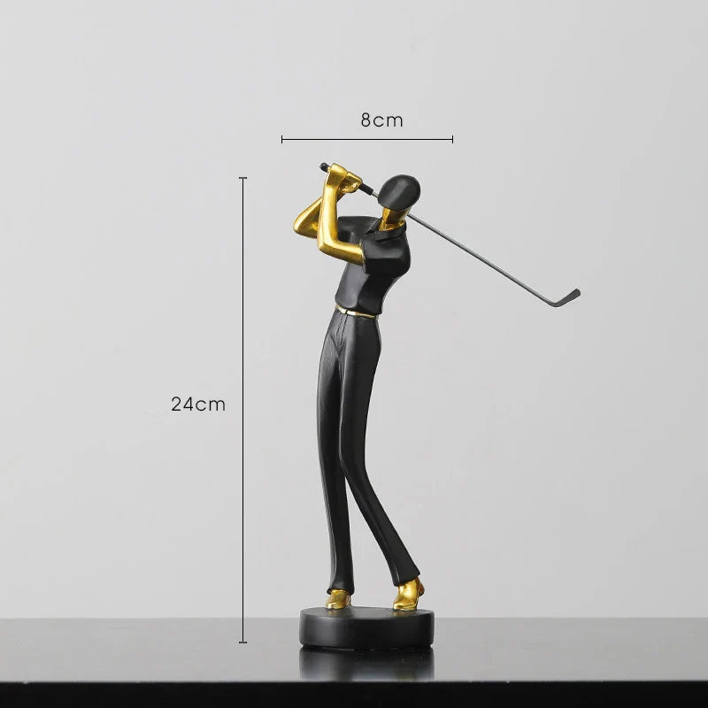 SwingForm – Enkel golfsving skulptur med bløde linjer og elegant spillerform