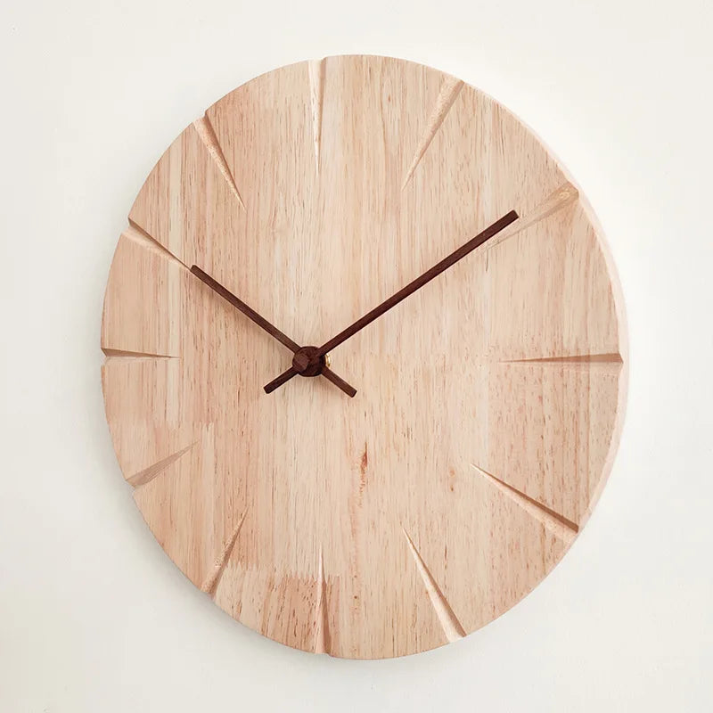 NordicLume – Moderne Skandinavisk Støjsvagt Vægur med Minimalistisk Design