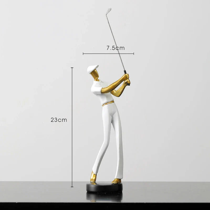 SwingForm – Enkel golfsving skulptur med bløde linjer og elegant spillerform