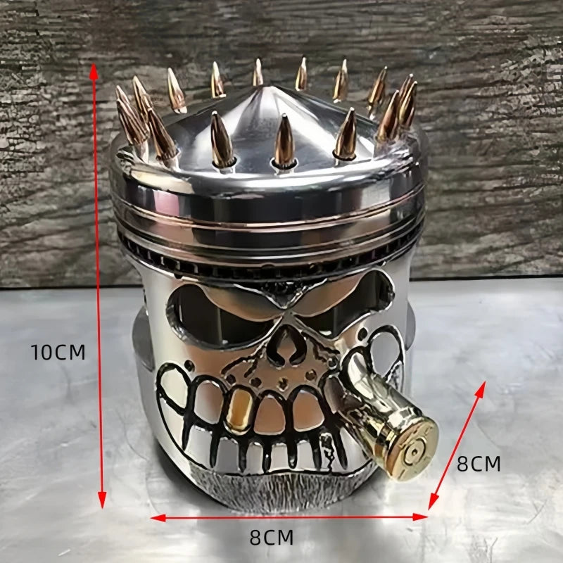 MachinaSkull - Unik Kranie Og Stempelskulptur Til Kontor Og Boligindretning