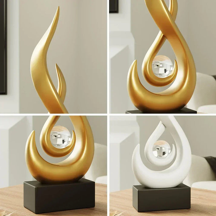 InferaGlow - Moderne flammeskulptur med krystalkerne til et slående blikfang i hjemmet