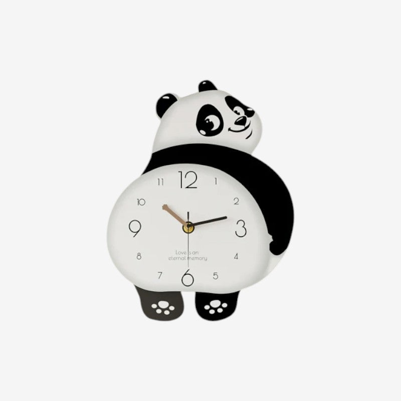 PandaTime - LED Vægur med Digitalt Vise og Panda-inspireret Design