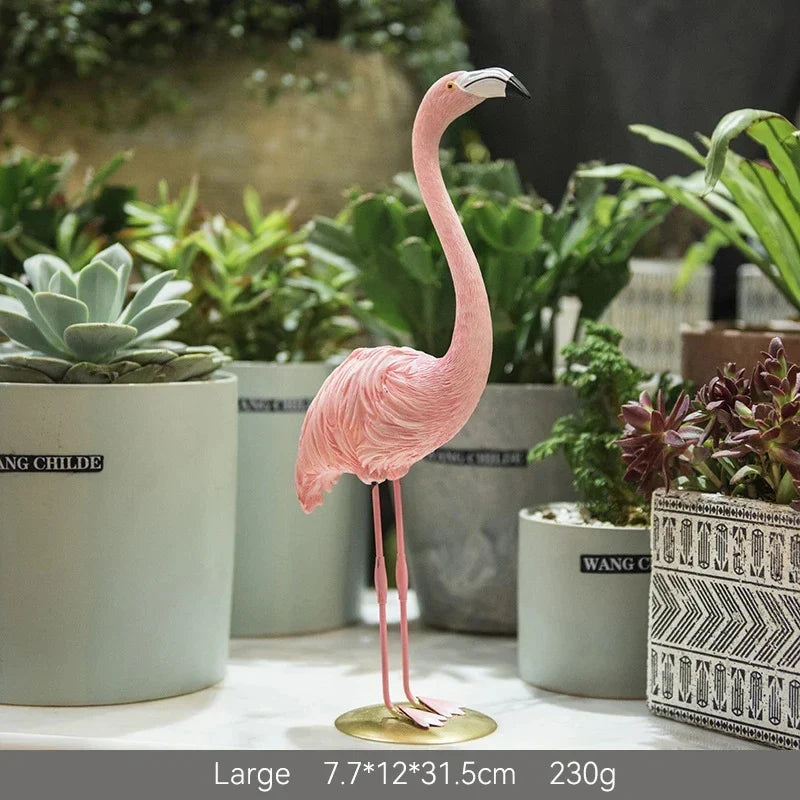 GraceFlame – Dekorativ flamingofigur med elegant positur til hjemmets accenter