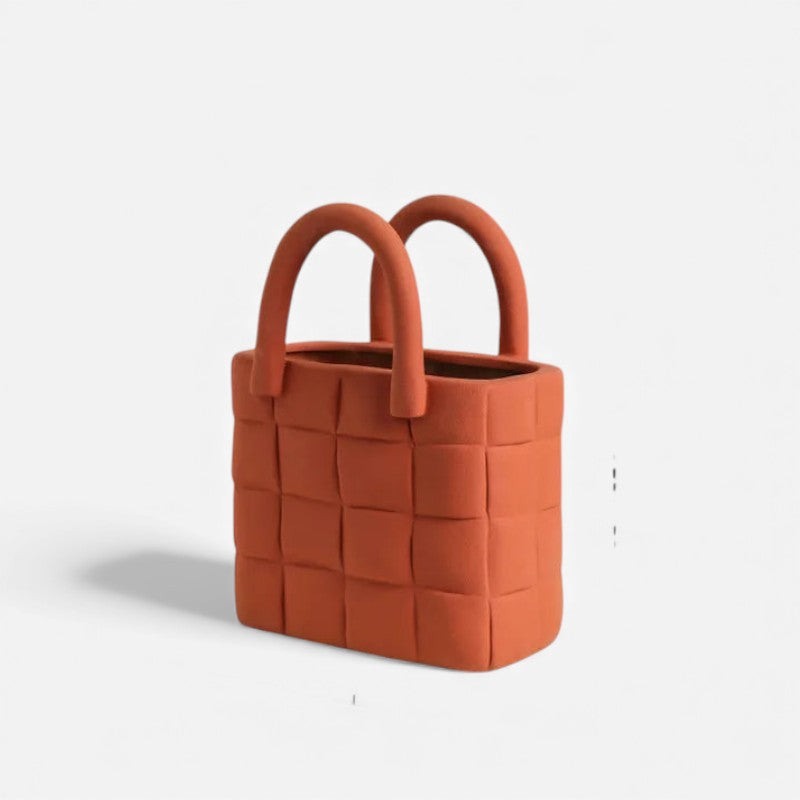 FloraCraft - Taskeformet Dekorativ Blomstervase til Indendørs Brug