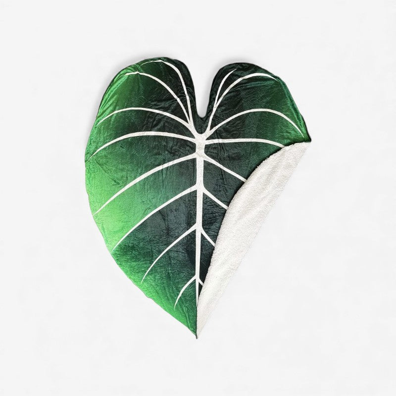 CozyNest – Kreativt Tæppe med Blad inspireret Design