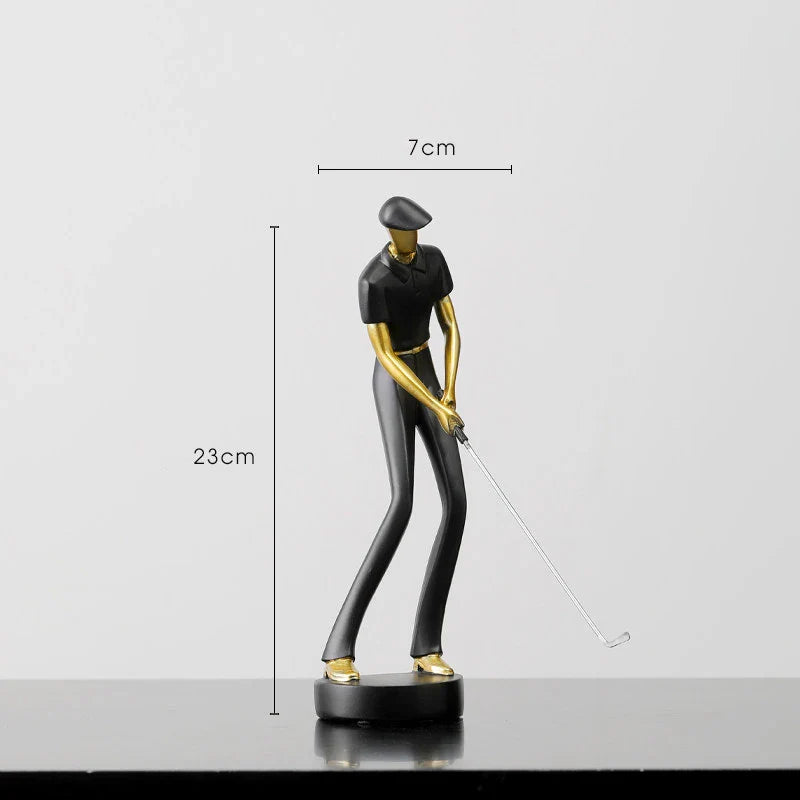 SwingForm – Enkel golfsving skulptur med bløde linjer og elegant spillerform