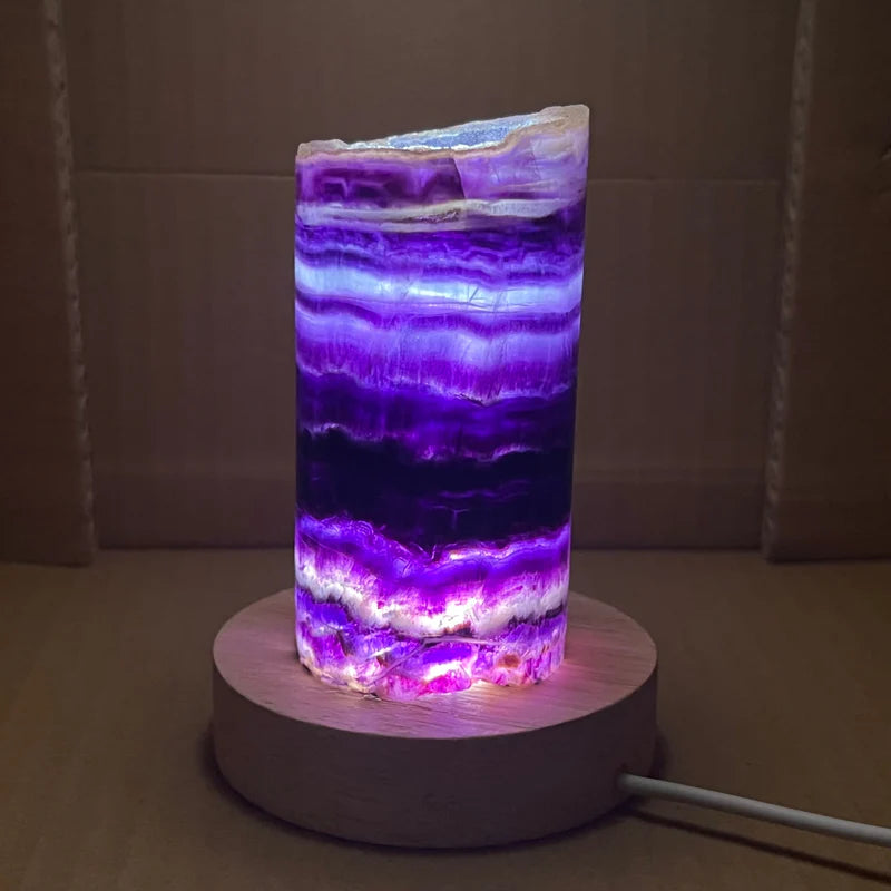 RainbowGlow – Fluorit bordlampe med fortryllende lyseffekter for en beroligende atmosfære