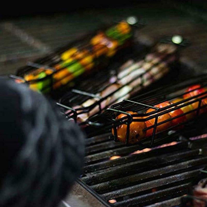 GrillMaster – Spyd- og Kurvesæt til Nem Grilning af Grøntsager