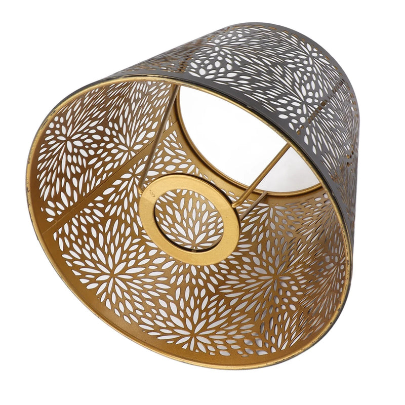 GlowAura - Elegant lampeskærm med delikat guldmønster og moderne design