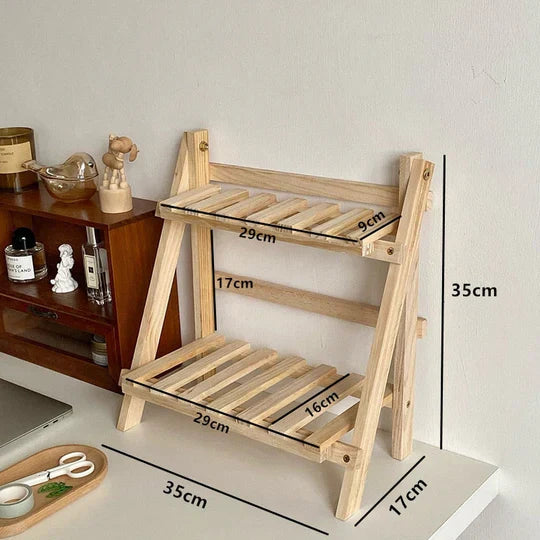 ShelfEase - Minimalistisk hyldestativ i to niveauer med åben ramme til stilfuld organisation