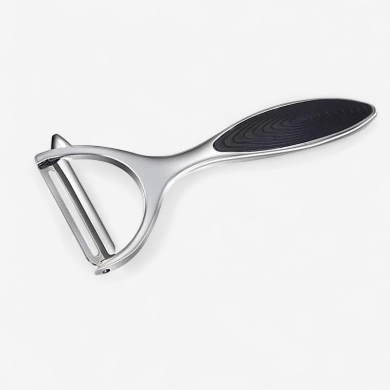 PeelEase - Multifunktionel Skræller med Ergonomisk Håndtag og Skarp Klinge