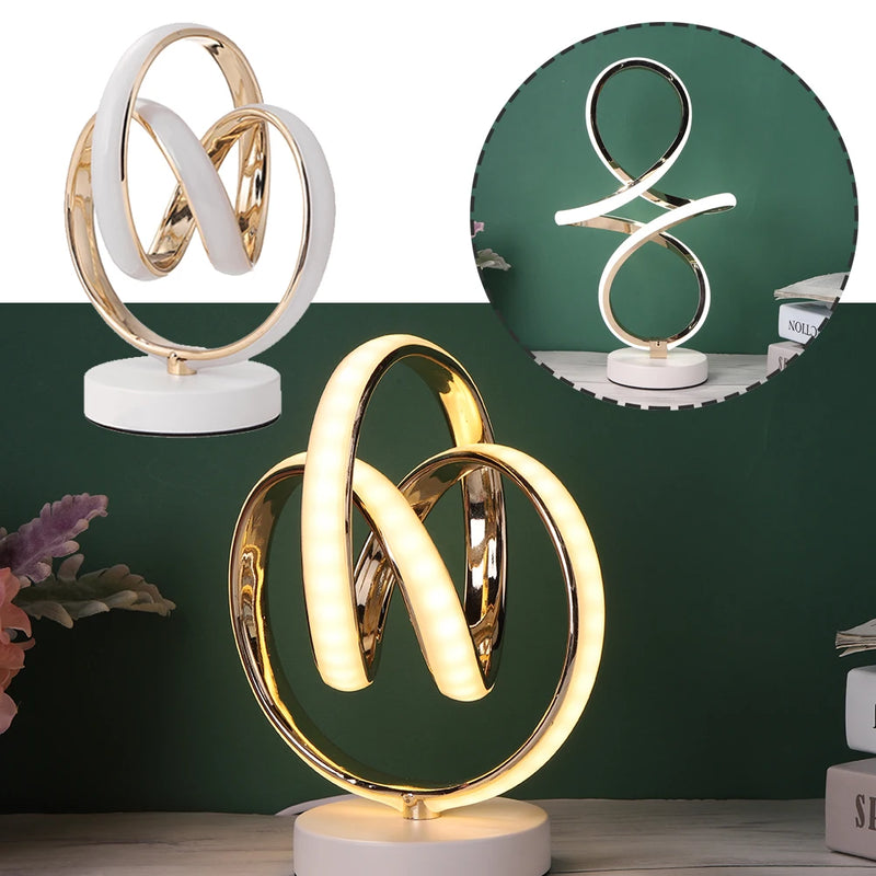 LumoGlow – Buet minimalistisk LED-bordlampe med slank bue til moderne rum