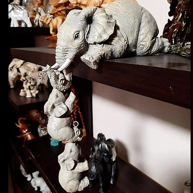 OllyLift – Elefantfamilie statue med symbolsk design og skulpturel charme