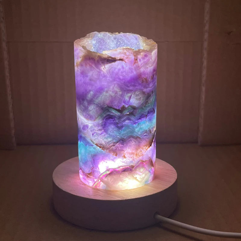 RainbowGlow – Fluorit bordlampe med fortryllende lyseffekter for en beroligende atmosfære