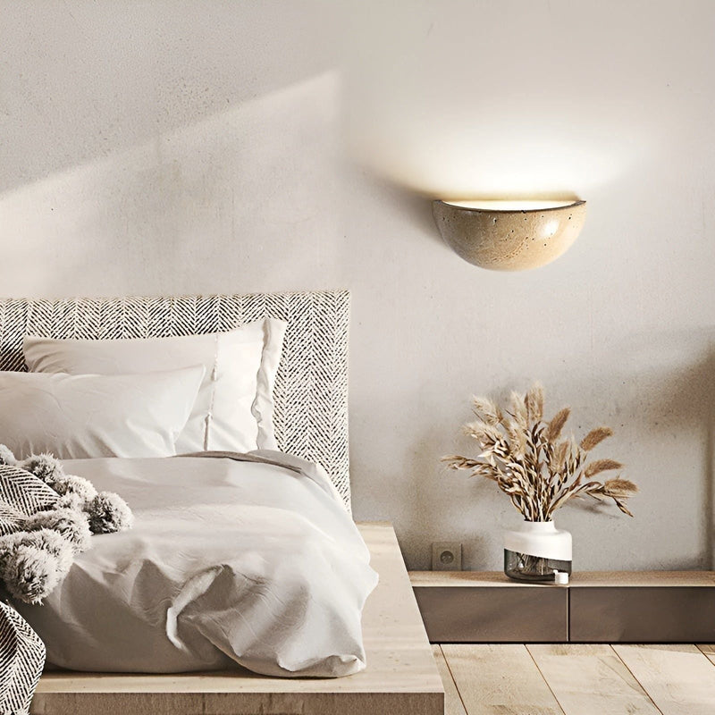 ZenArco – Nordisk halvcirkel LED væglampe i wabi-sabi stil