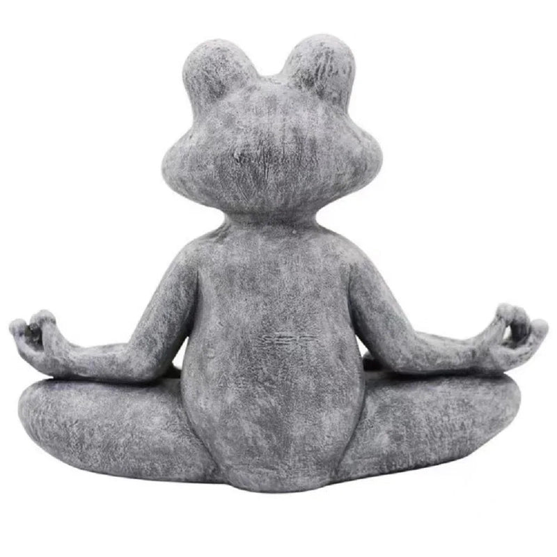 ZenFrog – Mediterende haveskulptur i form af en frø til fred i indendørs og udendørs omgivelser