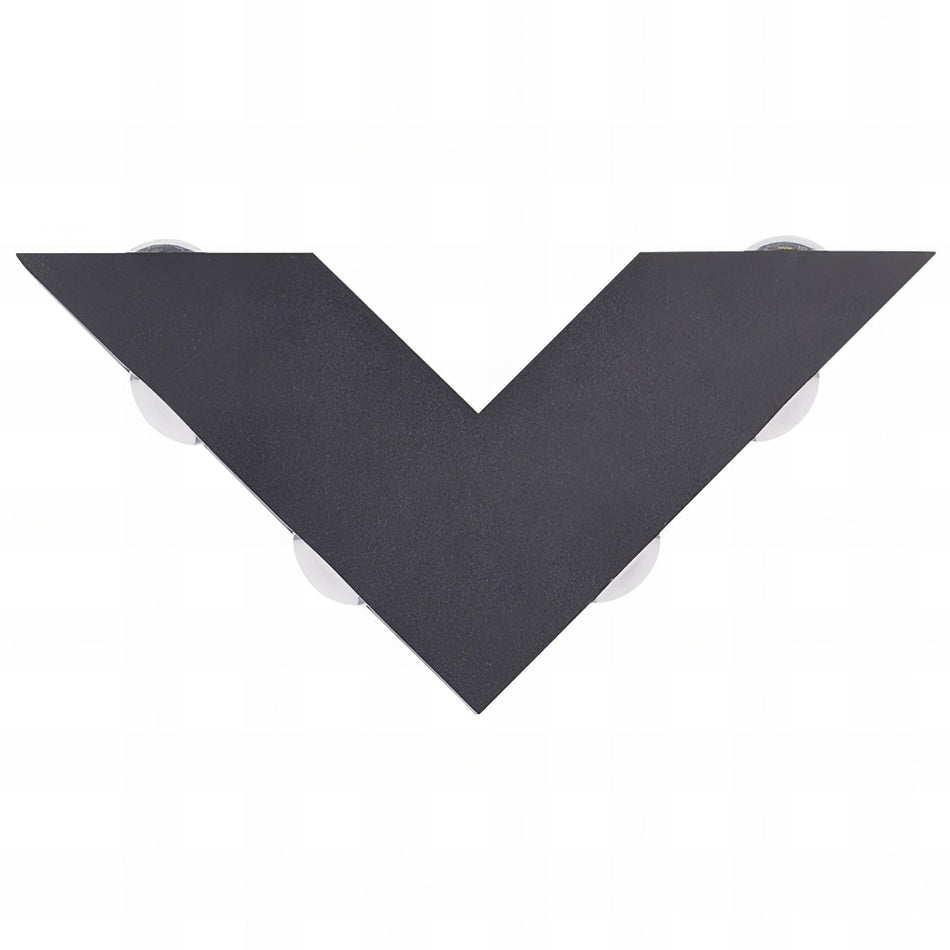 GlowCrest – Udendørs LED-væglampe i børstet nikkel med op/ned-lys