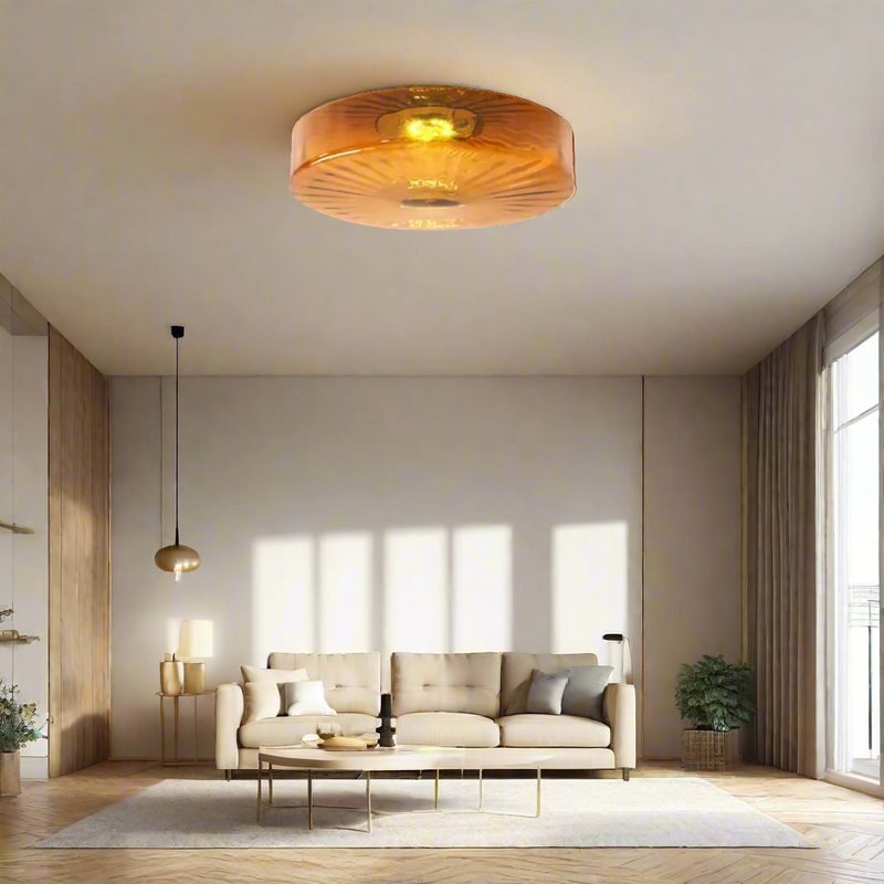 RadiantAura – Sunburst glasloftslampe til elegant belysning og stilfuld indretning