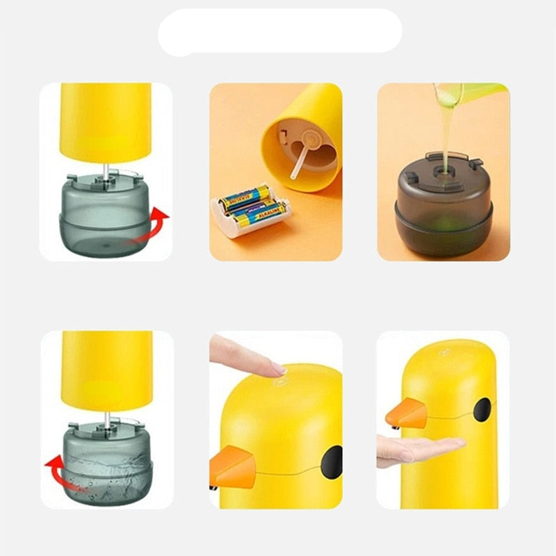 QuackPump – Yndig And Sæbedispenser med Genopfyldeligt Design