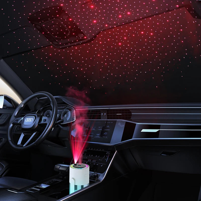 StarMist - 2 i 1  LED projektionsluftfugter med stjernehimmelprojektion