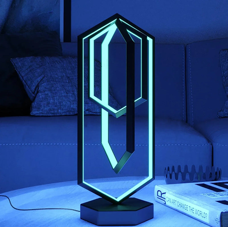 LumiHex - Moderne LED-bordlampe med touch-styring og brugerdefinerbare paneler