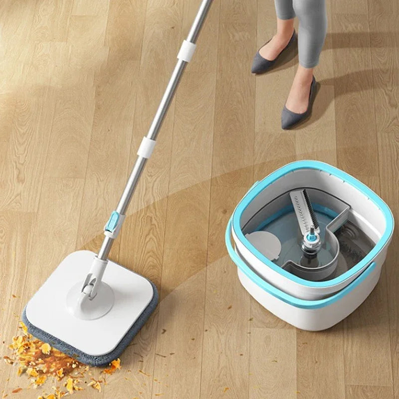 FreshFlo – 360° Roterende moppe og spandsæt med håndfrit vridesystem