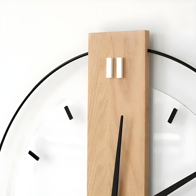 TimberTick – Lydløst rundt vægur med minimalistisk rustik charme
