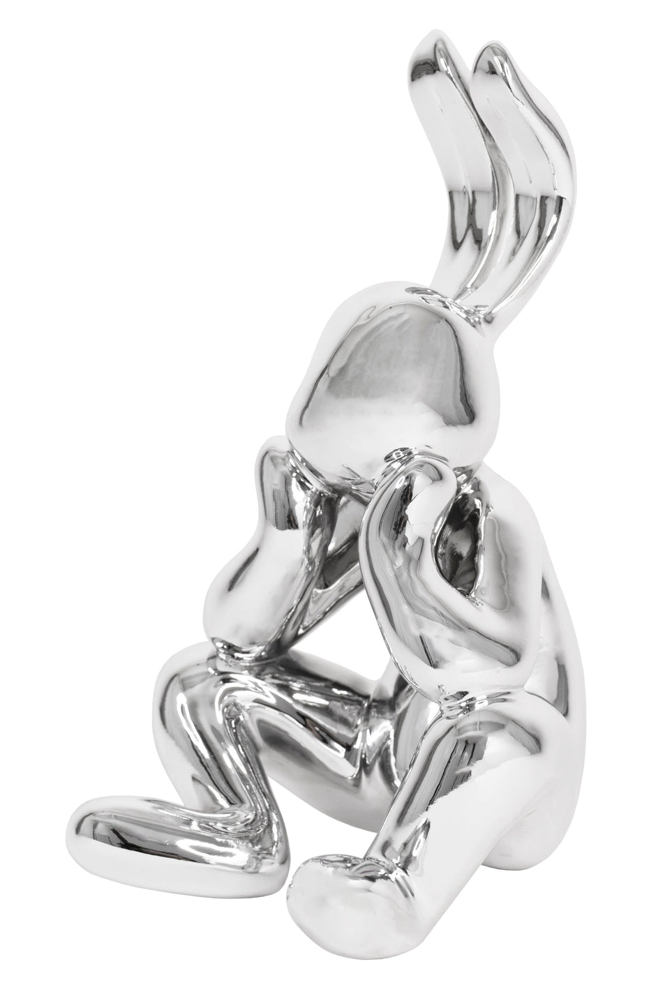 SeatedRabbit - Elegant reflekterende kaninskulptur til moderne interiør