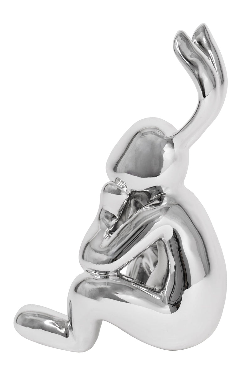SeatedRabbit - Elegant reflekterende kaninskulptur til moderne interiør