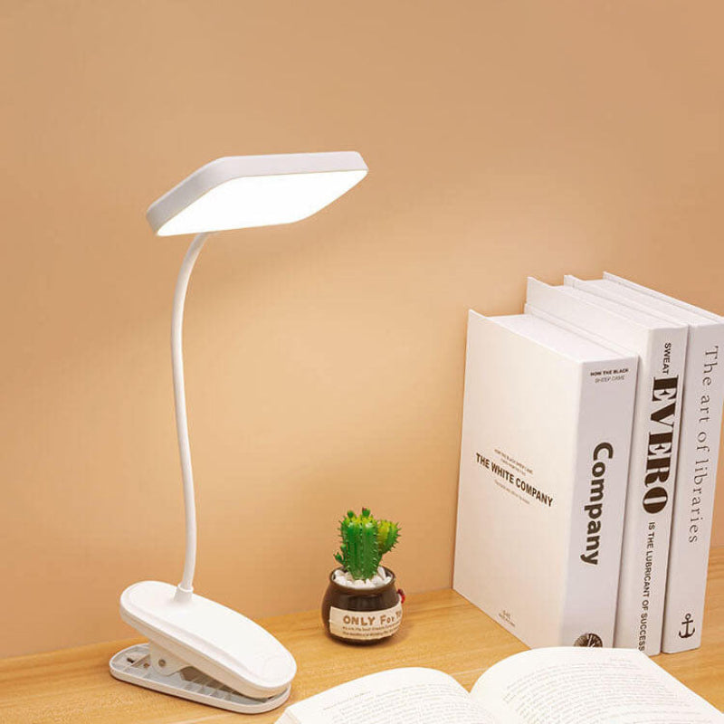 BrightClip – USB-opladelig LED-bordlampe med justerbar klemme