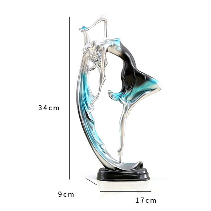 VivaMotions - Elegant danserskulptur med flydende linjer og dynamisk form
