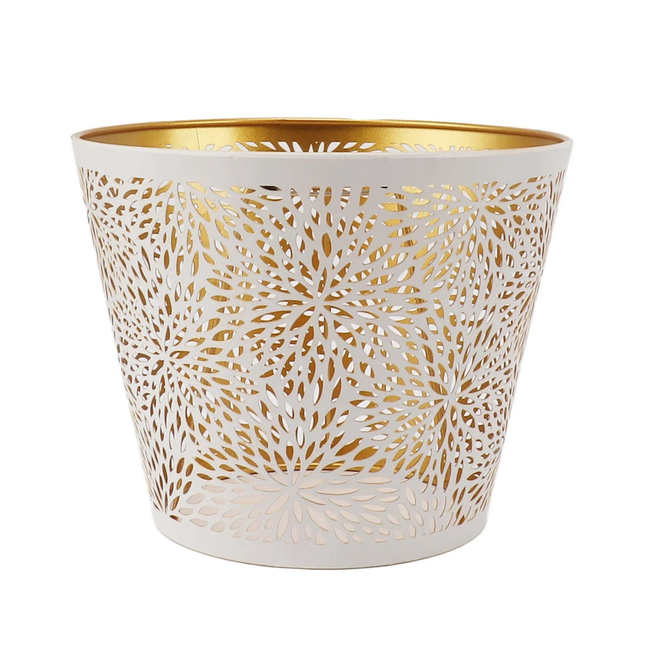 GlowAura - Elegant lampeskærm med delikat guldmønster og moderne design