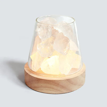 SaltAura – Himalaya salt natlampe med diffusor til æteriske olier og blødt omgivende lys
