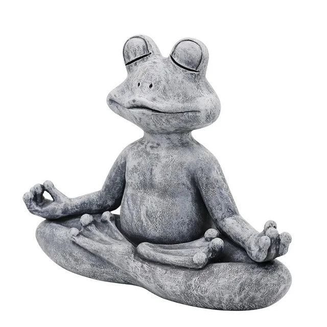 ZenFrog – Mediterende haveskulptur i form af en frø til fred i indendørs og udendørs omgivelser