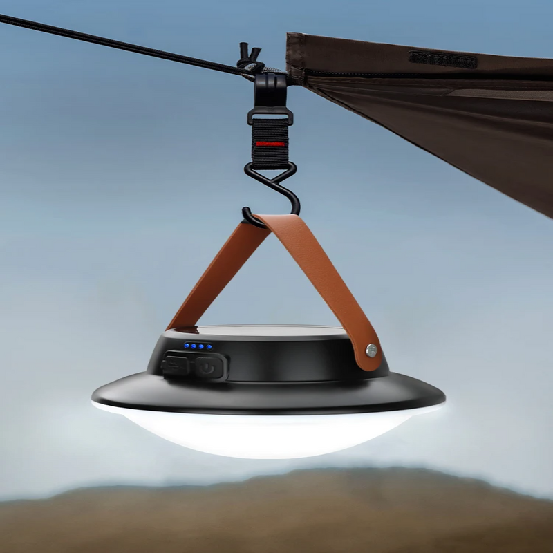 LumiCamp – Solcelledrevet Campinglampe med Genopladeligt Batteri og 3 Tilstande
